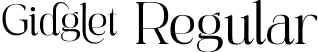 Gidglet Regular font | gidglet-d96gl.otf