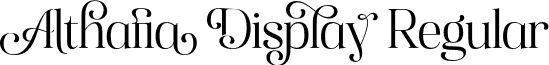 Althafia Display Regular font | Althafia-Display.otf