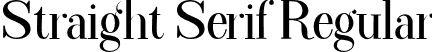 Straight Serif Regular font | Straight-Serif-OTF.otf