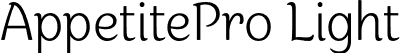 AppetitePro Light font | AppetitePro-Light.otf