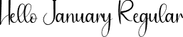 Hello January Regular font | Hello-January.otf