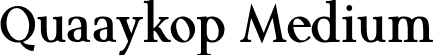 Quaaykop Medium font | QuaaykopMedium-2OxRW.ttf