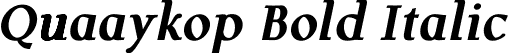 Quaaykop Bold Italic font | QuaaykopBoldItalic-YzDdq.ttf