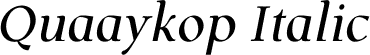 Quaaykop Italic font | QuaaykopItalic-MVoRp.ttf