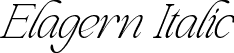 Elagern Italic font | elagernitalic-lgmxw.ttf