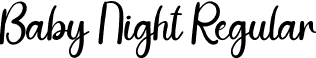 Baby Night Regular font | Baby-Night.otf