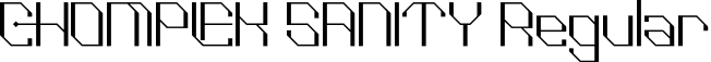 CHOMPLEK SANITY Regular font | CHOMPLEK-SANITY.otf