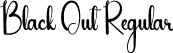 Black Out Regular font | Black-Out.otf