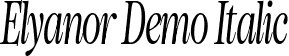 Elyanor Demo Italic font | Elyanor-Italic-Demo.ttf