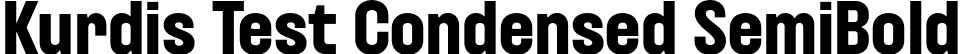 Kurdis Test Condensed SemiBold font | KurdisVariableFamilyTest-CondensedExtraBold.otf