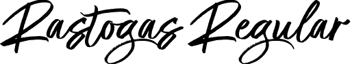 Rastogas Regular font | rastogas-brush.otf