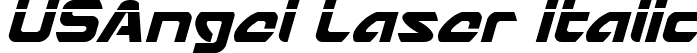 USAngel Laser Italic font | UsangelLaserItalic-lgml5.ttf