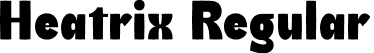 Heatrix Regular font | Heatrix.otf