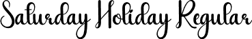 Saturday Holiday Regular font | Saturday-Holiday.otf