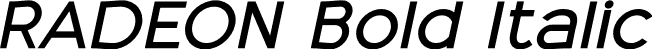 RADEON Bold Italic font | RADEON-BoldItalic.otf