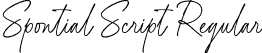 Spontial Script Regular font | spontial-scipt.otf