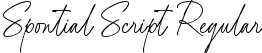 Spontial Script Regular font | spontial-scipt.ttf