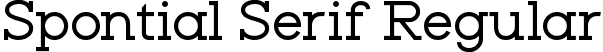 Spontial Serif Regular font | spontial-serif.ttf