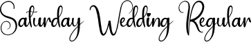 Saturday Wedding Regular font | Saturday-Wedding.otf