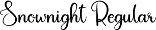 Snownight Regular font | Snownight.otf