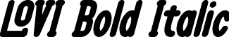 LOVI Bold Italic font | LOVI-BoldItalic.otf