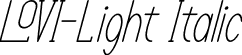 LOVI-Light Italic font | LOVI-LightItalic.otf