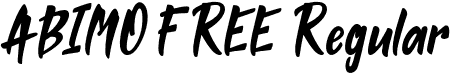 ABIMO FREE Regular font | ABIMO FREE.otf