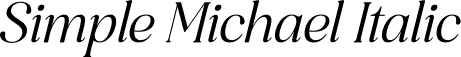 Simple Michael Italic font | Simple-Michael-Italic.otf