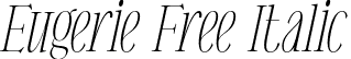 Eugerie Free Italic font | EugerieFree-Italic.otf