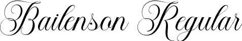 Bailenson Regular font | bailenson.ttf