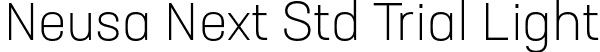 Neusa Next Std Trial Light font | NeusaNextStdTrial-Light.otf