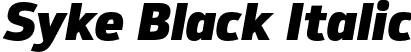 Syke Black Italic font | Syke-BlackItalic.otf