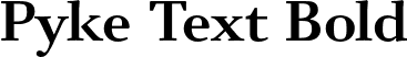 Pyke Text Bold font | PykeText-Bold.otf
