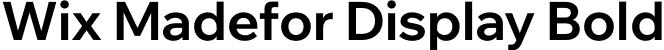 Wix Madefor Display Bold font | WixMadeforDisplay-Bold.otf
