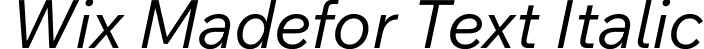 Wix Madefor Text Italic font | WixMadeforText-Italicwght.ttf