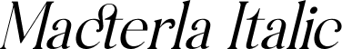 Macterla Italic font | Macterla-Italic.otf