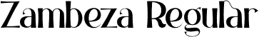 Zambeza Regular font | zambeza-god1p.otf