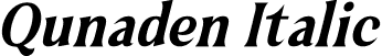 Qunaden Italic font | Qunaden-Italic.otf