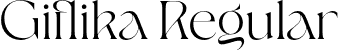 Giflika Regular font | giflika-regular.otf