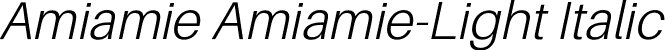 Amiamie Amiamie-Light Italic font | Amiamie-LightItalic.otf