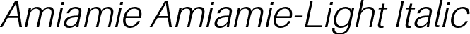 Amiamie Amiamie-Light Italic font | Amiamie-LightItalic.ttf