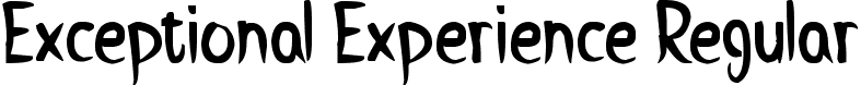 Exceptional Experience Regular font | Exceptional Experience.otf