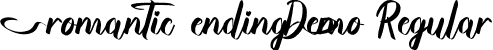 Romantic Ending Demo Regular font | RomanticEndingDemoRegular.ttf