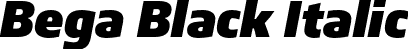 Bega Black Italic font | Bega-BlackItalic.otf