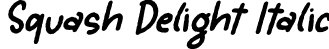 Squash Delight Italic font | Squash-Delight-Italic.otf