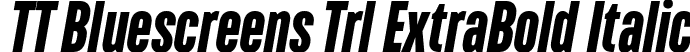 TT Bluescreens Trl ExtraBold Italic font | TT-Bluescreens-Trial-ExtraBold-Italic.otf