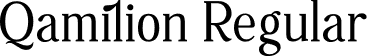 Qamilion Regular font | Qamilion.otf