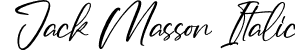 Jack Masson Italic font | Jack-Masson-Italic.otf