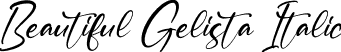 Beautiful Gelista Italic font | Beautiful-Gelista-Italic.otf