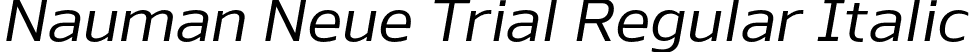 Nauman Neue Trial Regular Italic font | NaumanNeueTrial-RegularItalic.otf